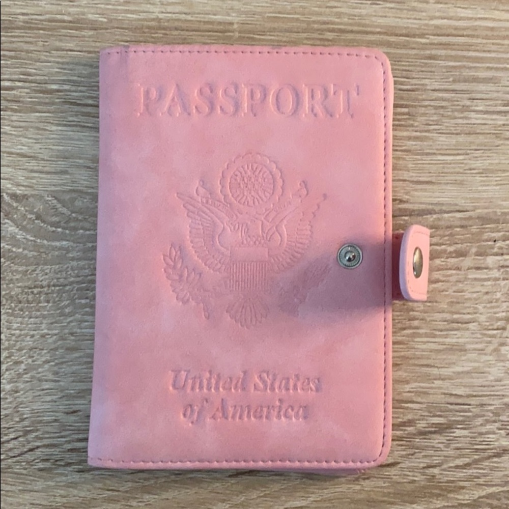 Pink passport holder